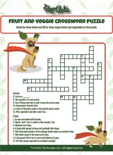 Fruit & Veggie Crossword Puzzle